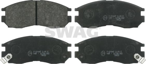 Swag 80 91 6327 - Brake Pad Set, disc brake autospares.lv