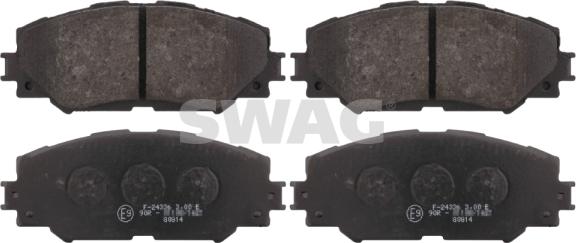 Swag 81 91 6650 - Brake Pad Set, disc brake autospares.lv