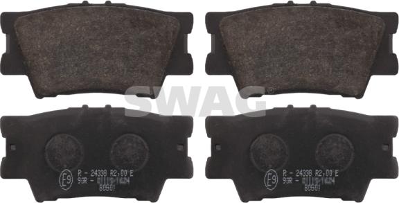 Swag 81 91 6651 - Brake Pad Set, disc brake autospares.lv