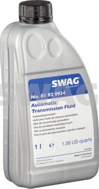 Swag 81 92 9934 - Automatic Transmission Oil autospares.lv