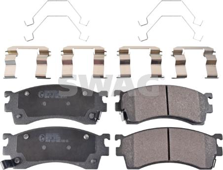 Swag 83 91 6198 - Brake Pad Set, disc brake autospares.lv