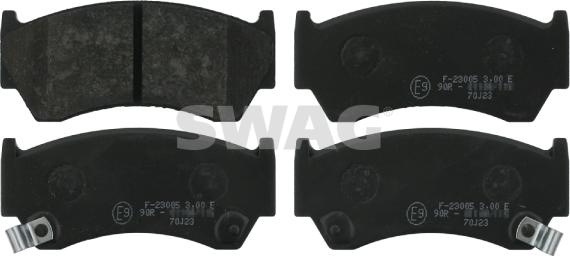 Swag 82 91 6267 - Brake Pad Set, disc brake autospares.lv