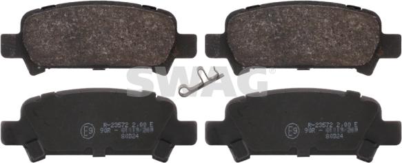 Swag 87 91 6659 - Brake Pad Set, disc brake autospares.lv