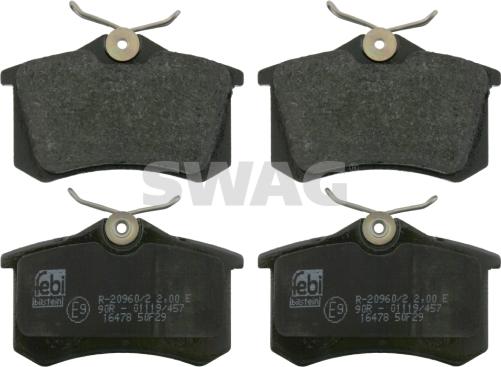 Swag 30 91 6478 - Brake Pad Set, disc brake autospares.lv