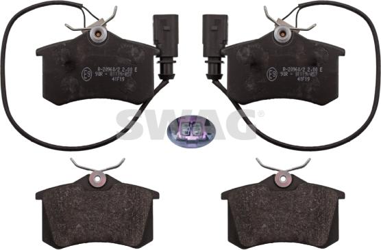 Swag 30 11 6018 - Brake Pad Set, disc brake autospares.lv