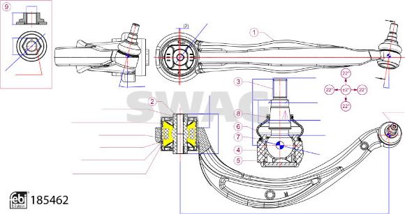 Swag 33 10 9928 - Track Control Arm autospares.lv