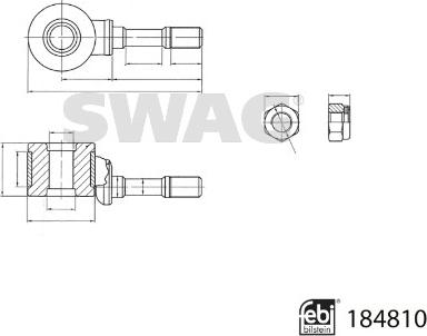 Swag 33 10 9580 - Rod / Strut, stabiliser autospares.lv