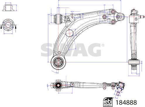 Swag 33 10 9629 - Track Control Arm autospares.lv