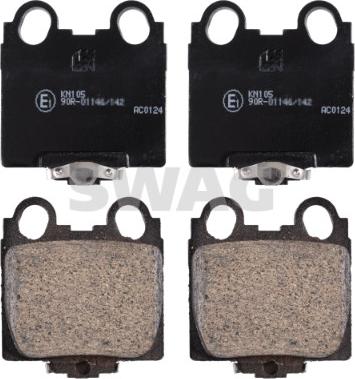 Swag 33 10 5132 - Brake Pad Set, disc brake autospares.lv