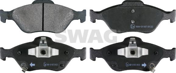 Swag 33 10 6452 - Brake Pad Set, disc brake autospares.lv