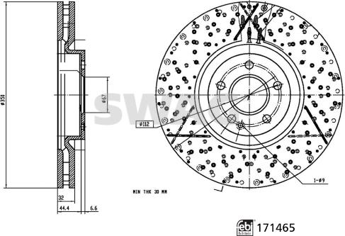 Swag 33 10 0913 - Brake Disc autospares.lv