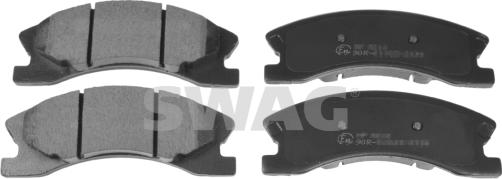 Swag 33 10 0191 - Brake Pad Set, disc brake autospares.lv