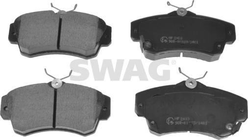 Swag 33 10 0186 - Brake Pad Set, disc brake autospares.lv