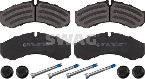 Swag 33 10 7492 - Brake Pad Set, disc brake autospares.lv