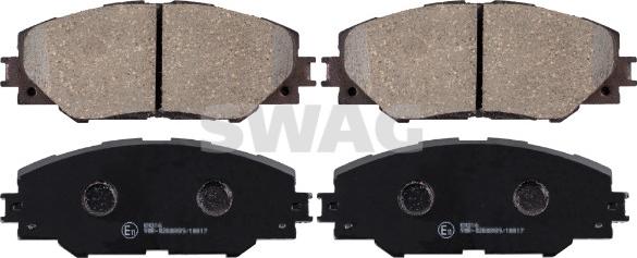 Swag 33 10 7515 - Brake Pad Set, disc brake autospares.lv