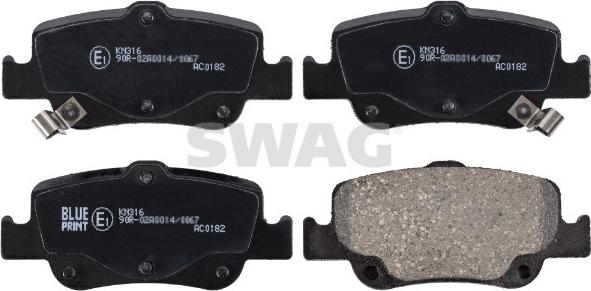 Swag 33 10 7531 - Brake Pad Set, disc brake autospares.lv