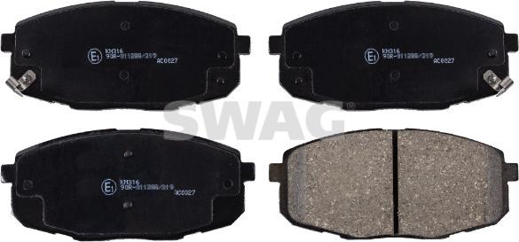 Swag 33 10 7523 - Brake Pad Set, disc brake autospares.lv