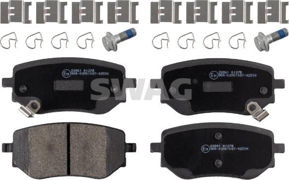 Swag 33 10 7614 - Brake Pad Set, disc brake autospares.lv