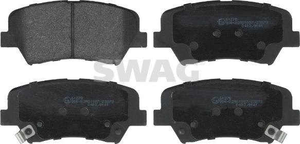 Swag 33 10 7626 - Brake Pad Set, disc brake autospares.lv