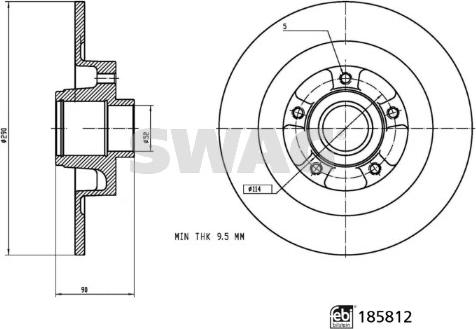 Swag 33 11 0091 - Brake Disc autospares.lv