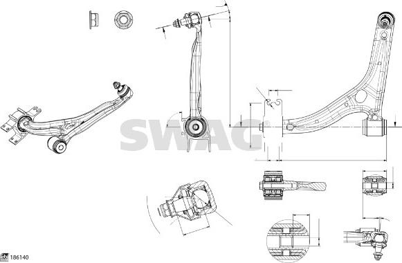 Swag 33 11 0265 - Track Control Arm autospares.lv