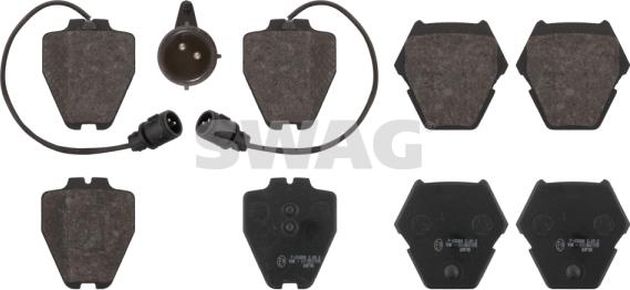 Swag 32 91 6763 - Brake Pad Set, disc brake autospares.lv