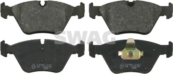 Swag 20 91 6442 - Brake Pad Set, disc brake autospares.lv