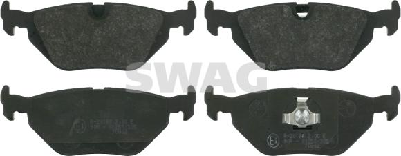 Swag 20 91 6196 - Brake Pad Set, disc brake autospares.lv