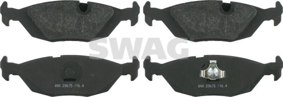 Swag 20 91 6141 - Brake Pad Set, disc brake autospares.lv