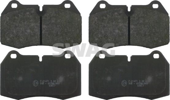 Swag 20 91 6109 - Brake Pad Set, disc brake autospares.lv