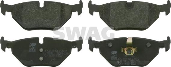 Swag 20 91 6351 - Brake Pad Set, disc brake autospares.lv