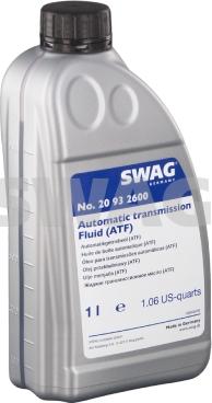 Swag 20 93 2600 - Automatic Transmission Oil autospares.lv
