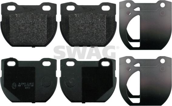 Swag 22 11 6115 - Brake Pad Set, disc brake autospares.lv