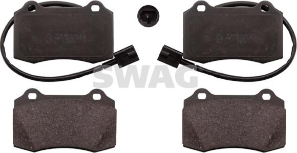 Swag 74 11 6010 - Brake Pad Set, disc brake autospares.lv