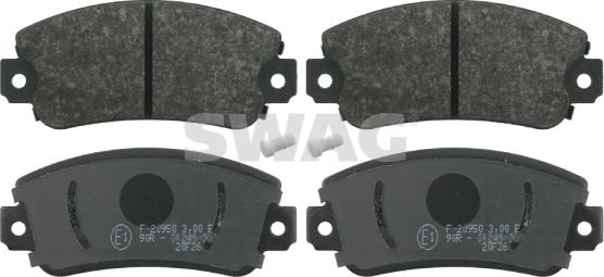 Swag 70 91 6077 - Brake Pad Set, disc brake autospares.lv