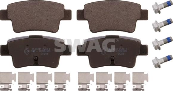 Swag 70 91 6880 - Brake Pad Set, disc brake autospares.lv