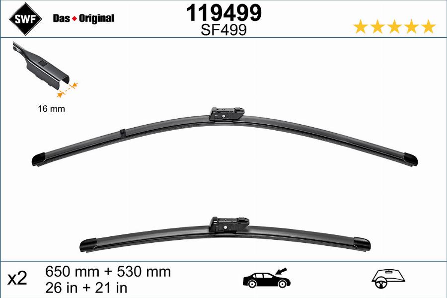 SWF 119499 - Wiper Blade autospares.lv