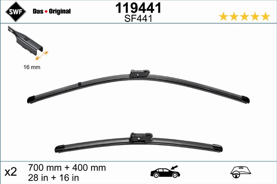 SWF 119441 - Wiper Blade autospares.lv