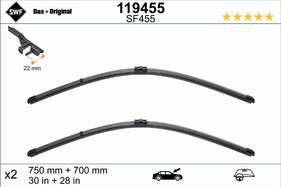 SWF 119455 - Wiper Blade autospares.lv