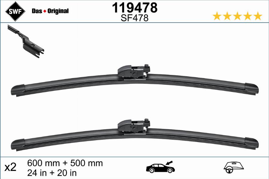 SWF 119478 - Wiper Blade autospares.lv