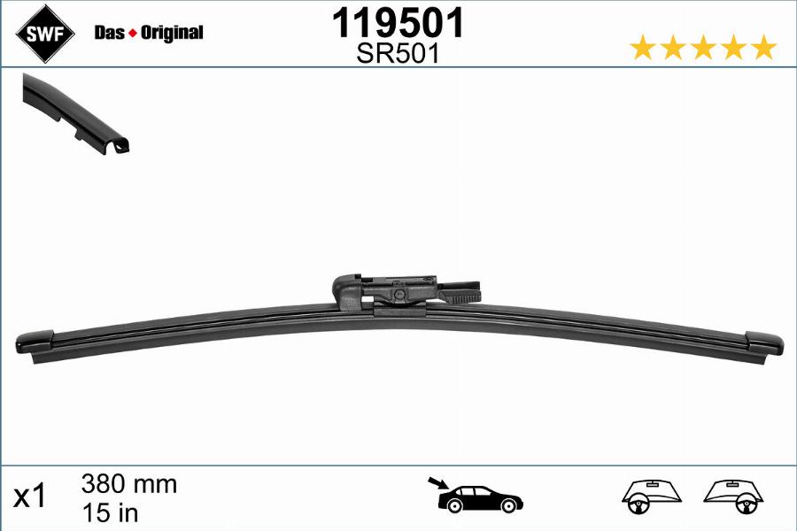 SWF 119501 - Wiper Blade autospares.lv