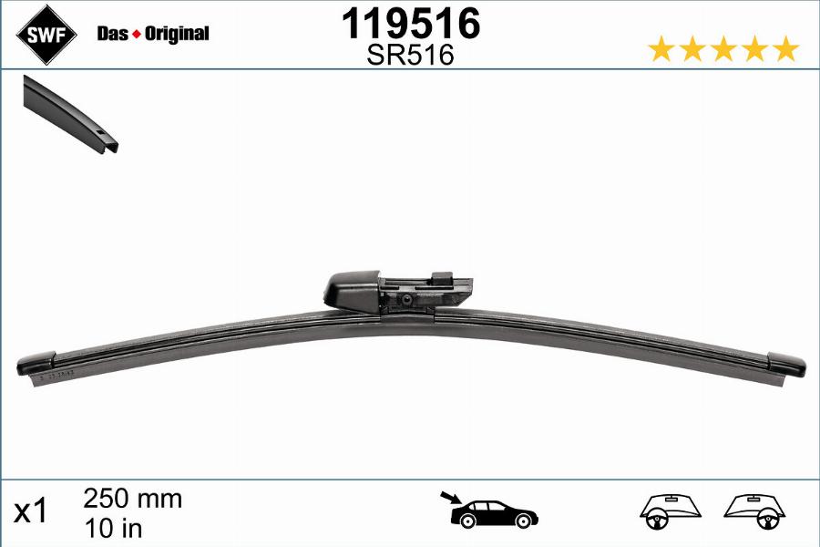 SWF 119516 - Wiper Blade autospares.lv