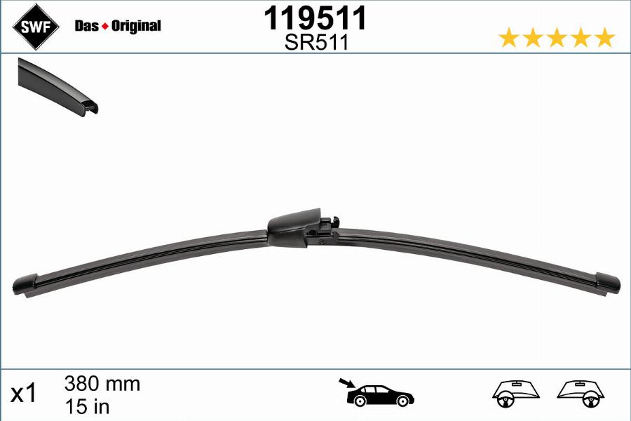 SWF 119511 - Wiper Blade autospares.lv