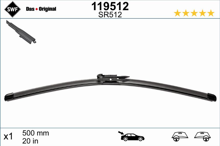 SWF 119512 - Wiper Blade autospares.lv