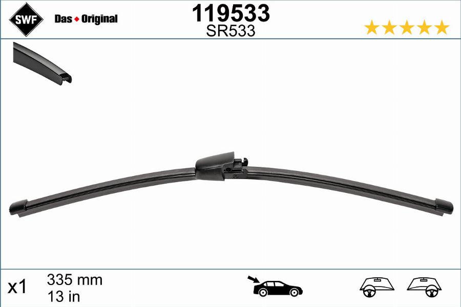 SWF 119533 - Wiper Blade autospares.lv