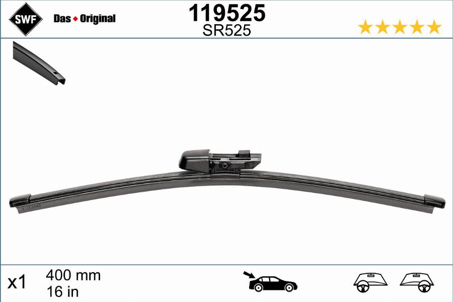 SWF 119525 - Wiper Blade autospares.lv