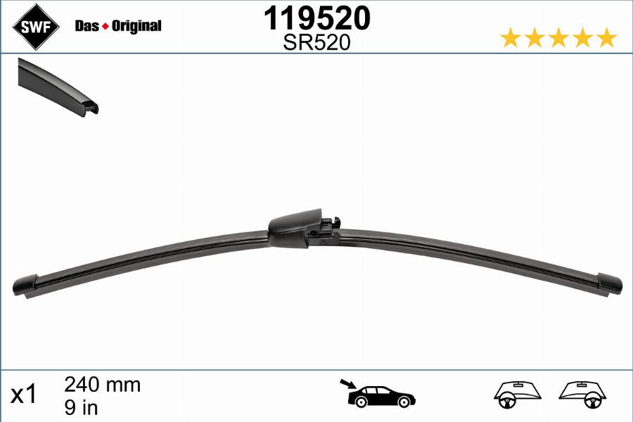 SWF 119520 - Wiper Blade autospares.lv