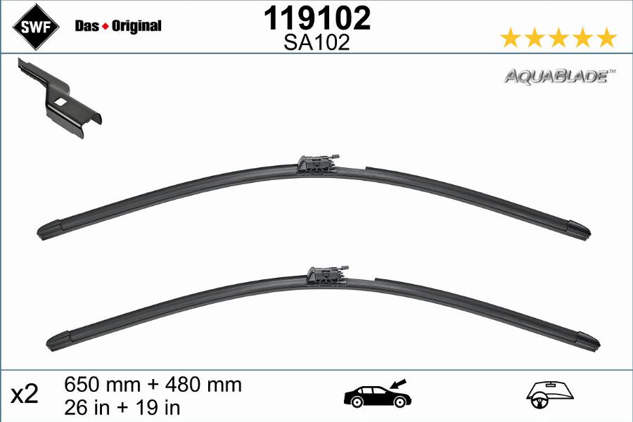 SWF 119102 - Wiper Blade autospares.lv