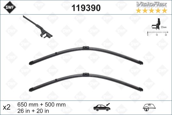 SWF 119390 - Wiper Blade autospares.lv