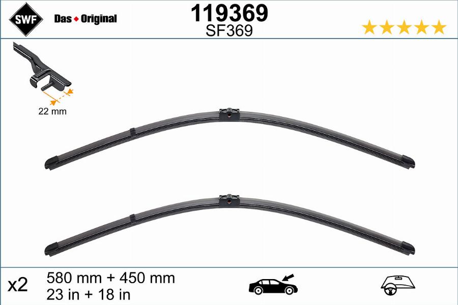 SWF 119369 - Wiper Blade autospares.lv